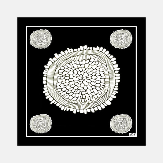 Lunar Shadow Pocket Square