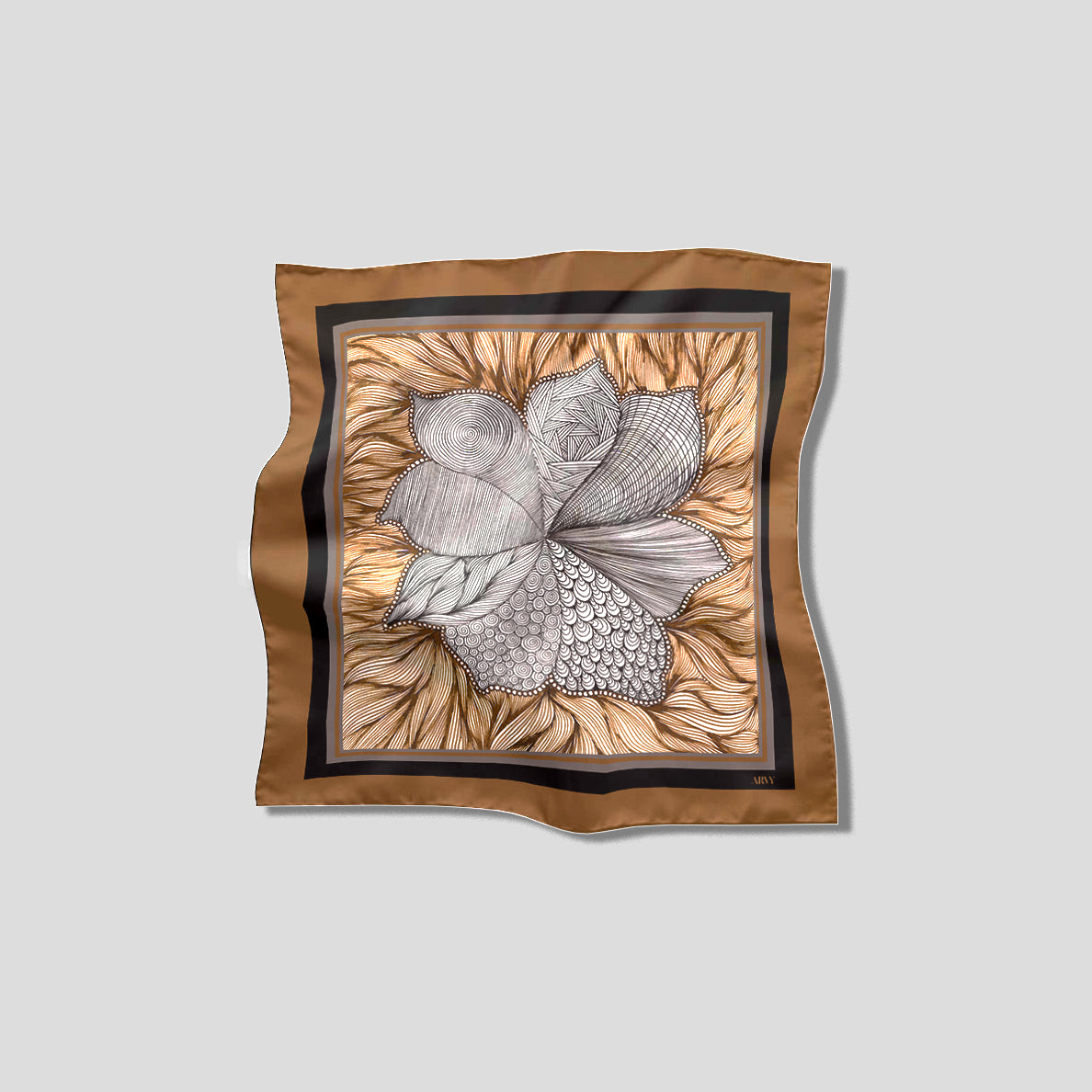 Bronze & Grey Pocket Square