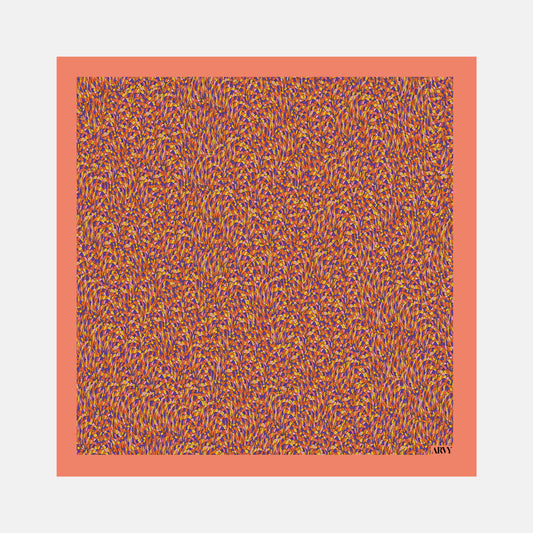 Salmon Stripes Pocket Square