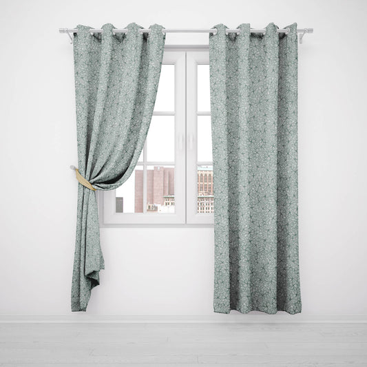 Sea Green Blossom Curtain