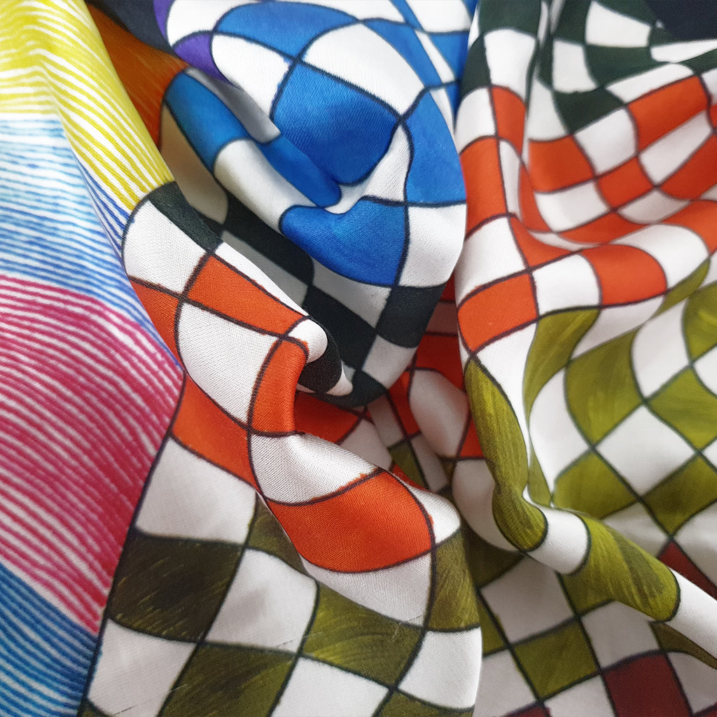 Checkered Flag - Woman small scarf