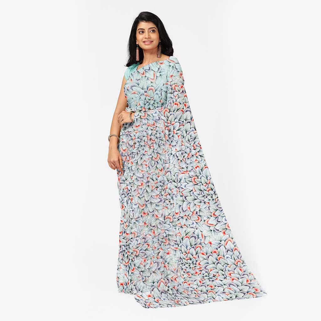 Bluebell Chiffon Saree