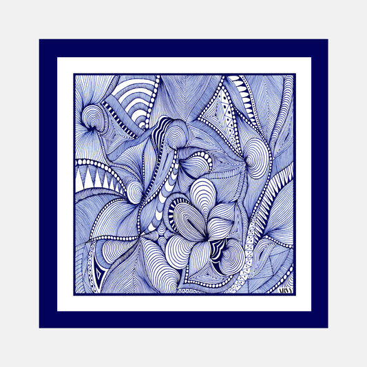 Indigo Echo Pocket Square