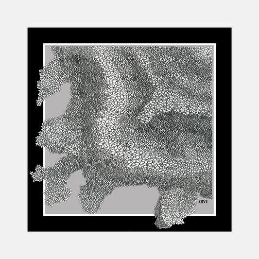 Ebony Delta Pocket Square