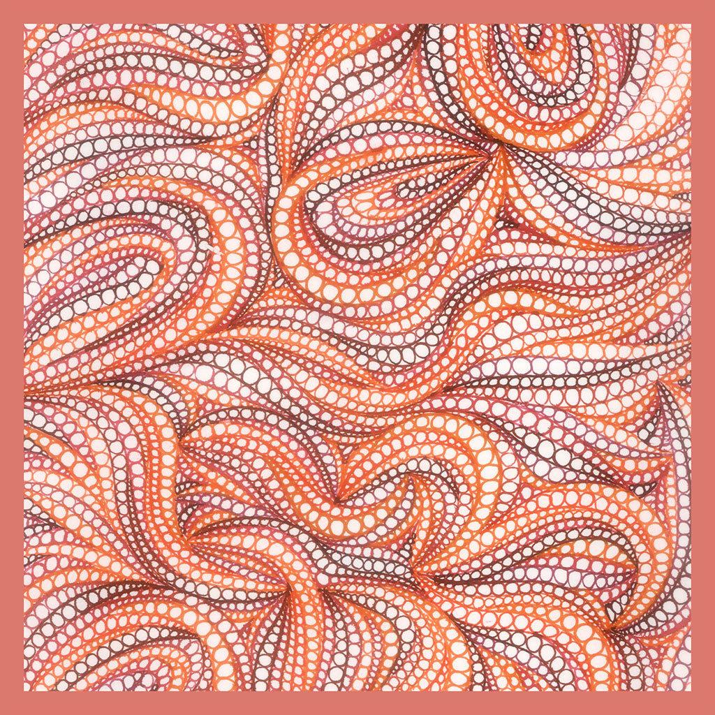 Salmon Spheres - Woman small scarf