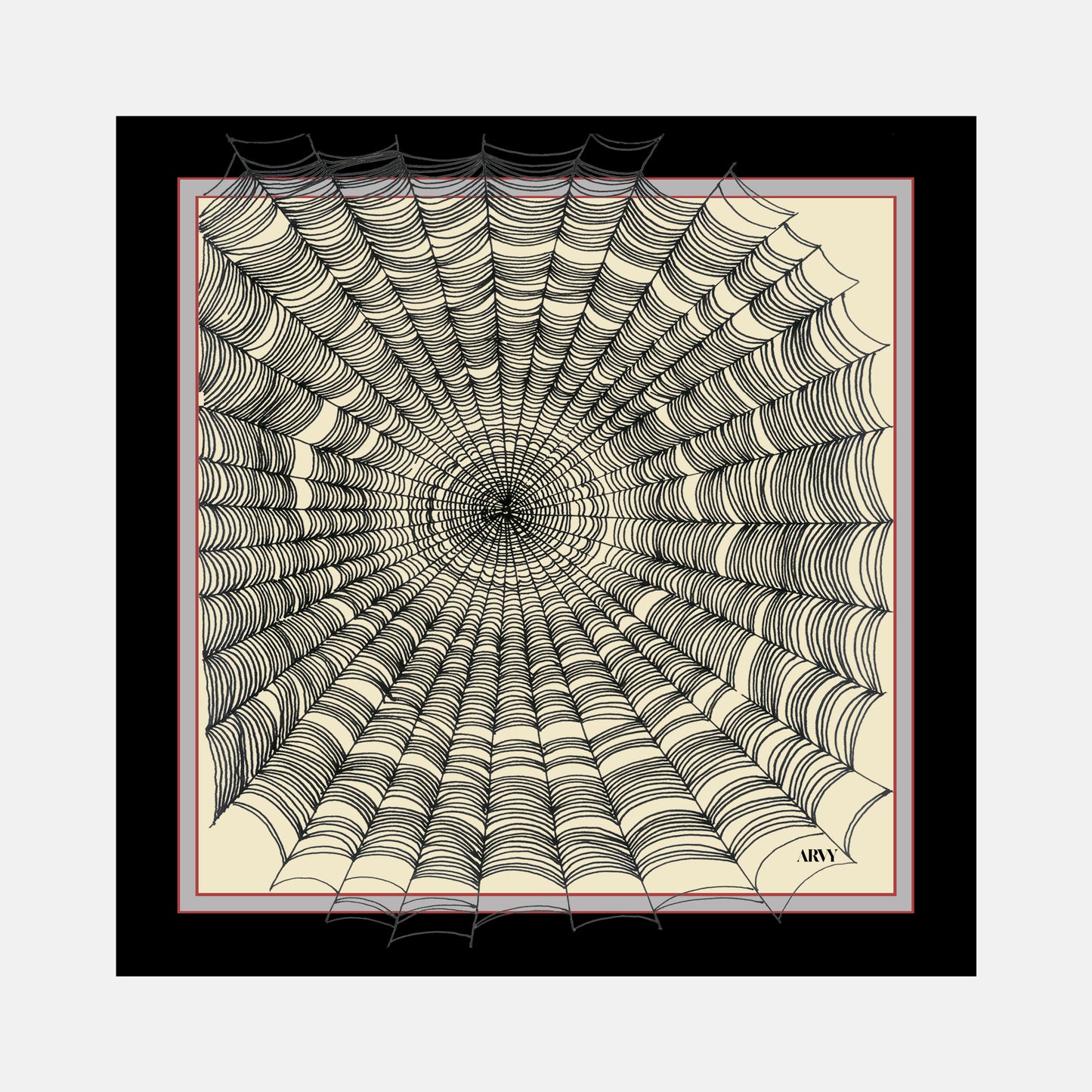 Spider's Web Pocket Square