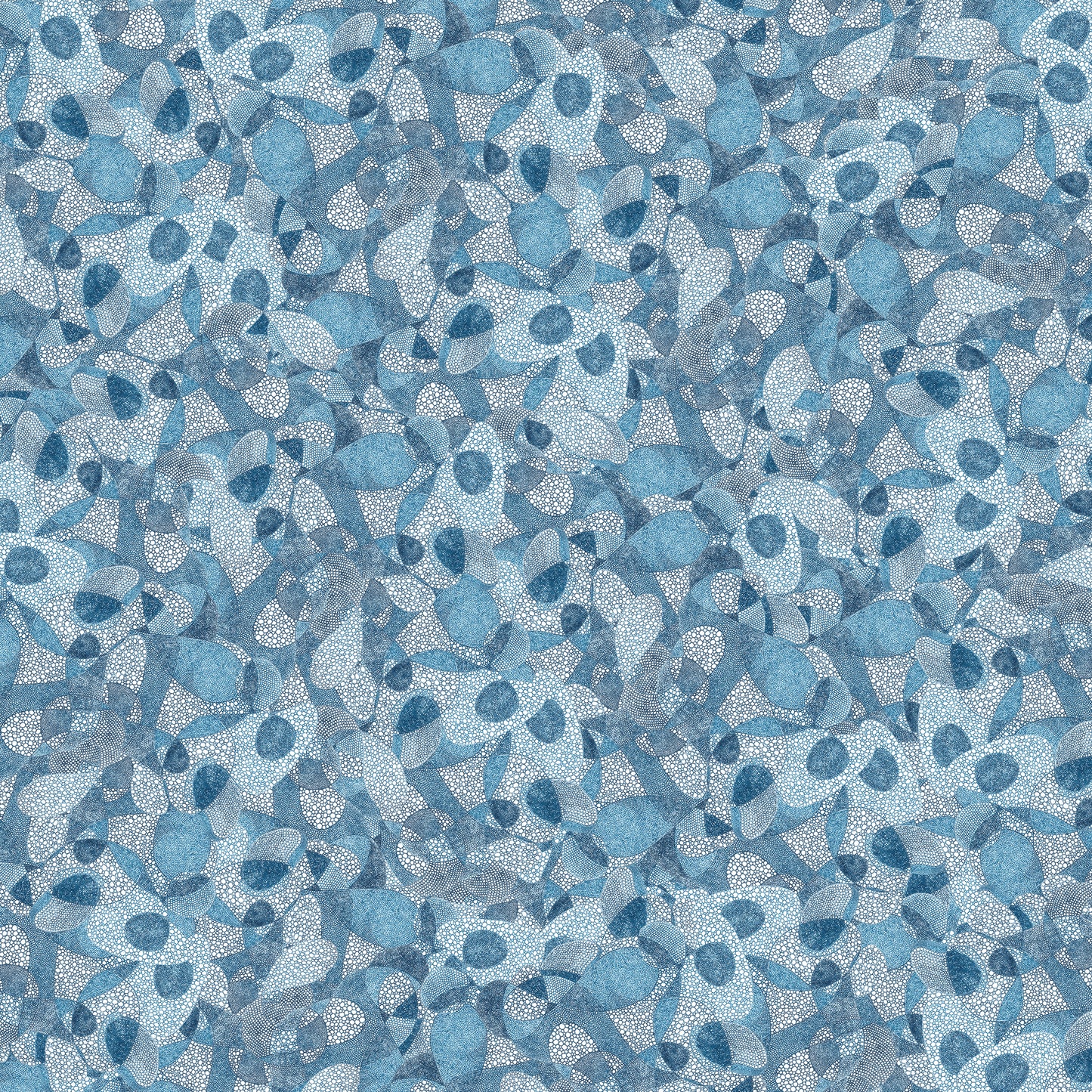 Blue Bubbles Indo Satin Saree