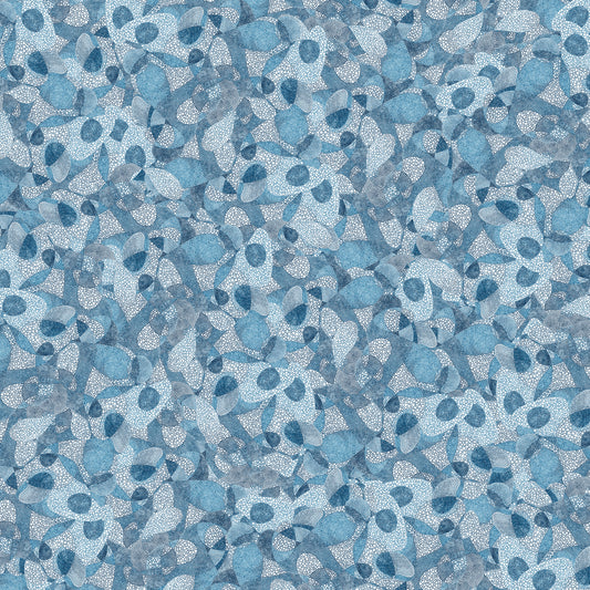 Blue Bubbles Indo Satin Saree