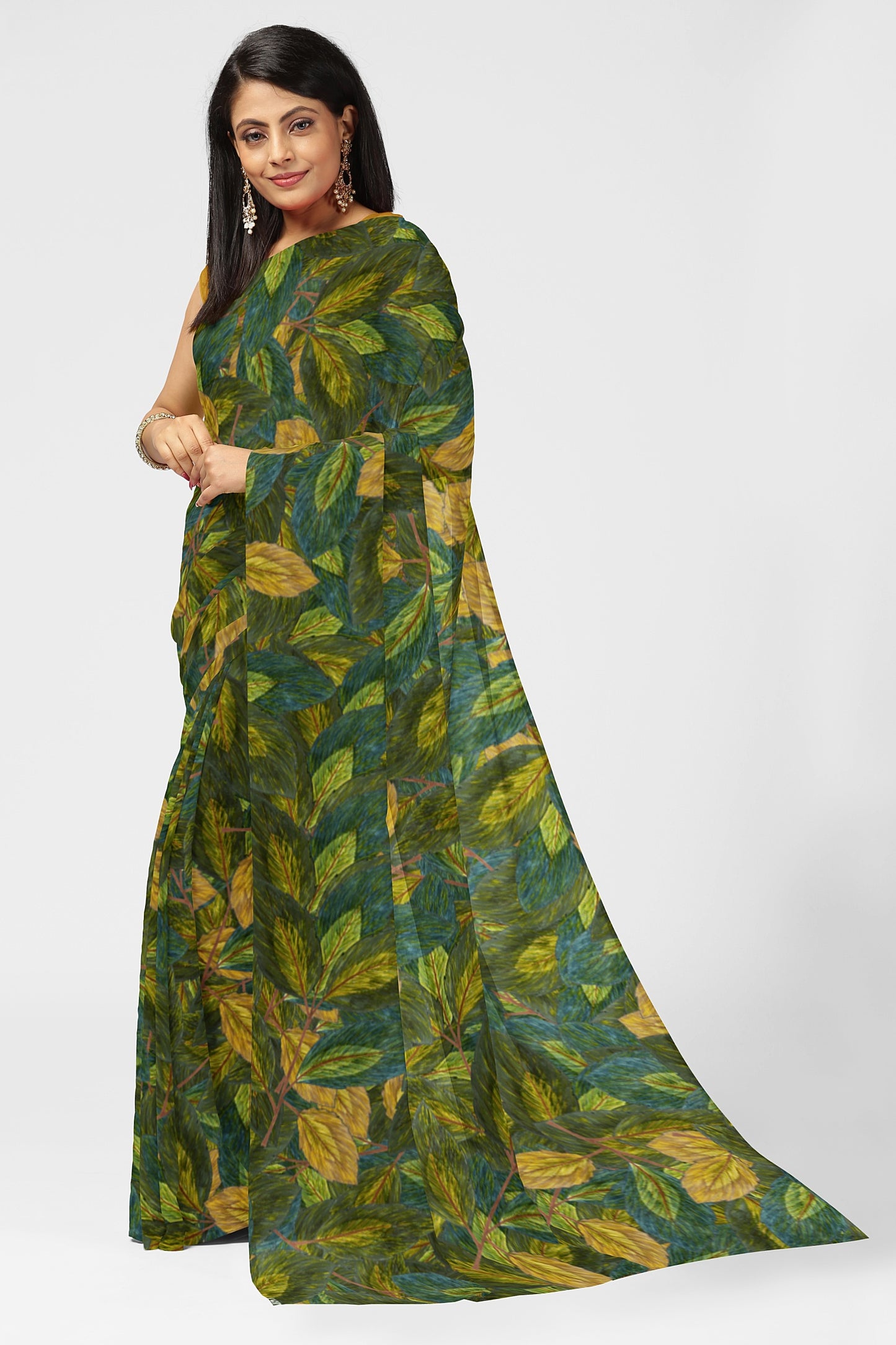 Forest Floor Modal Silk Saree