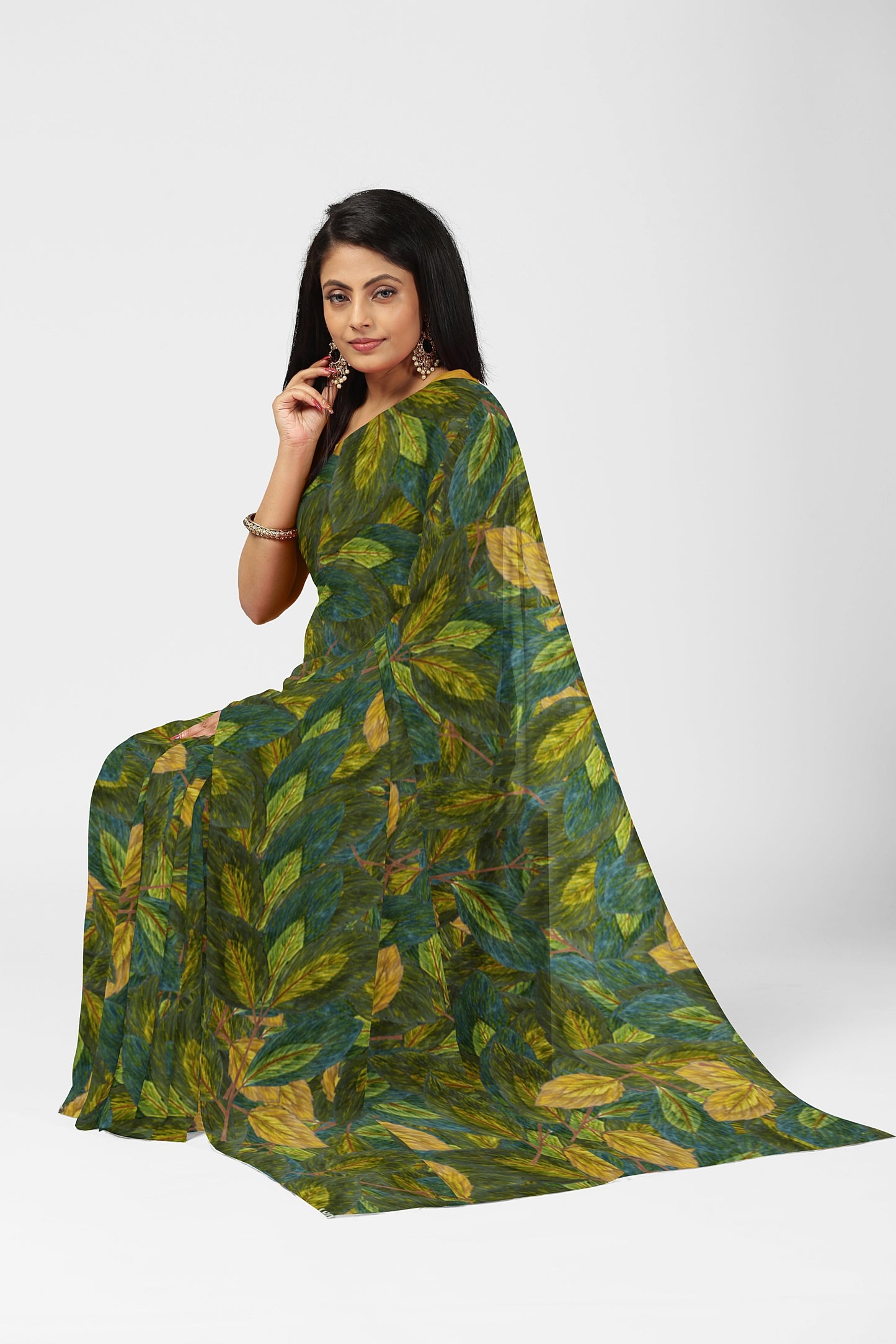 Forest Floor Modal Silk Saree