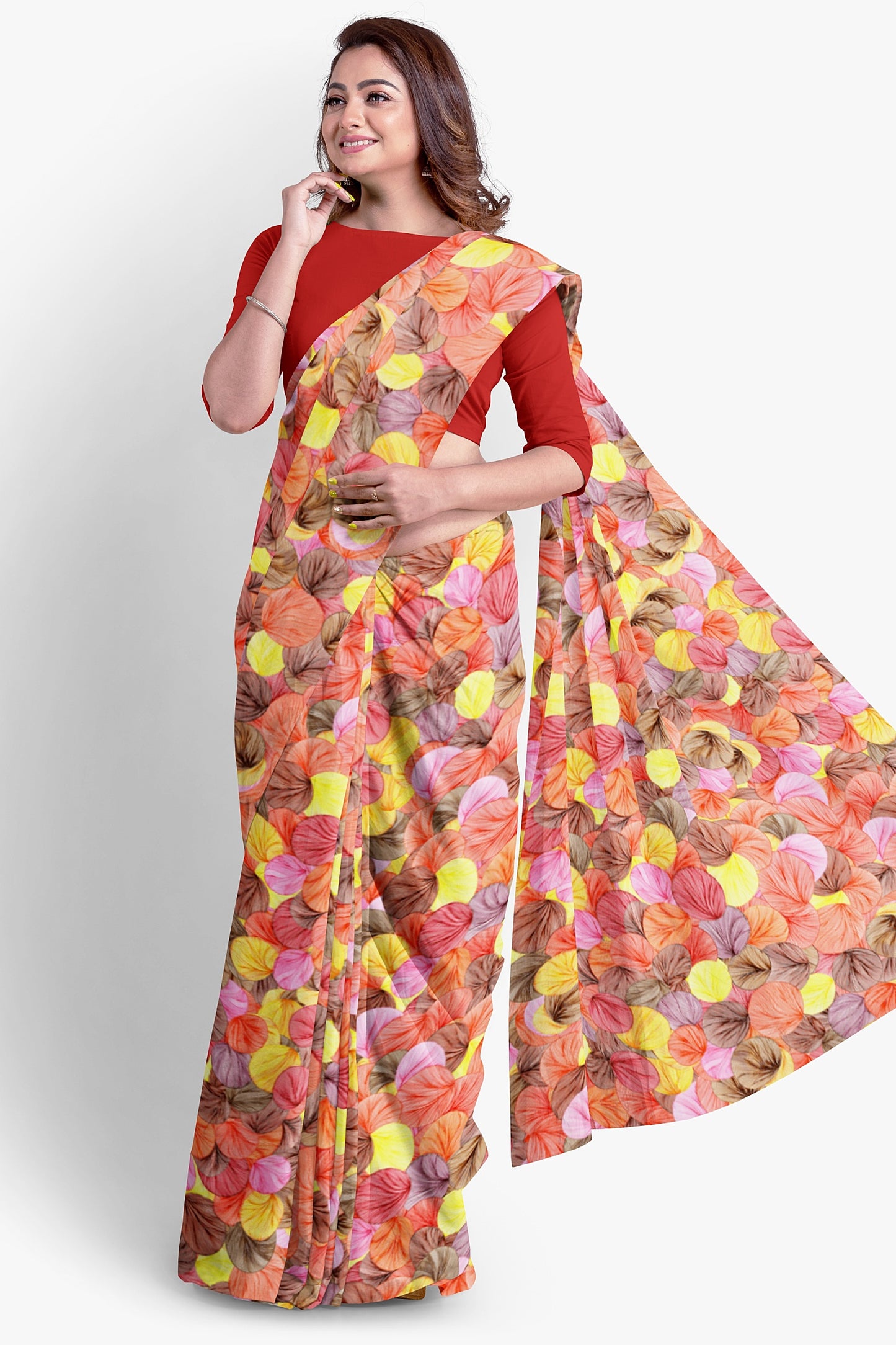 Molten Orchard Georgette Saree