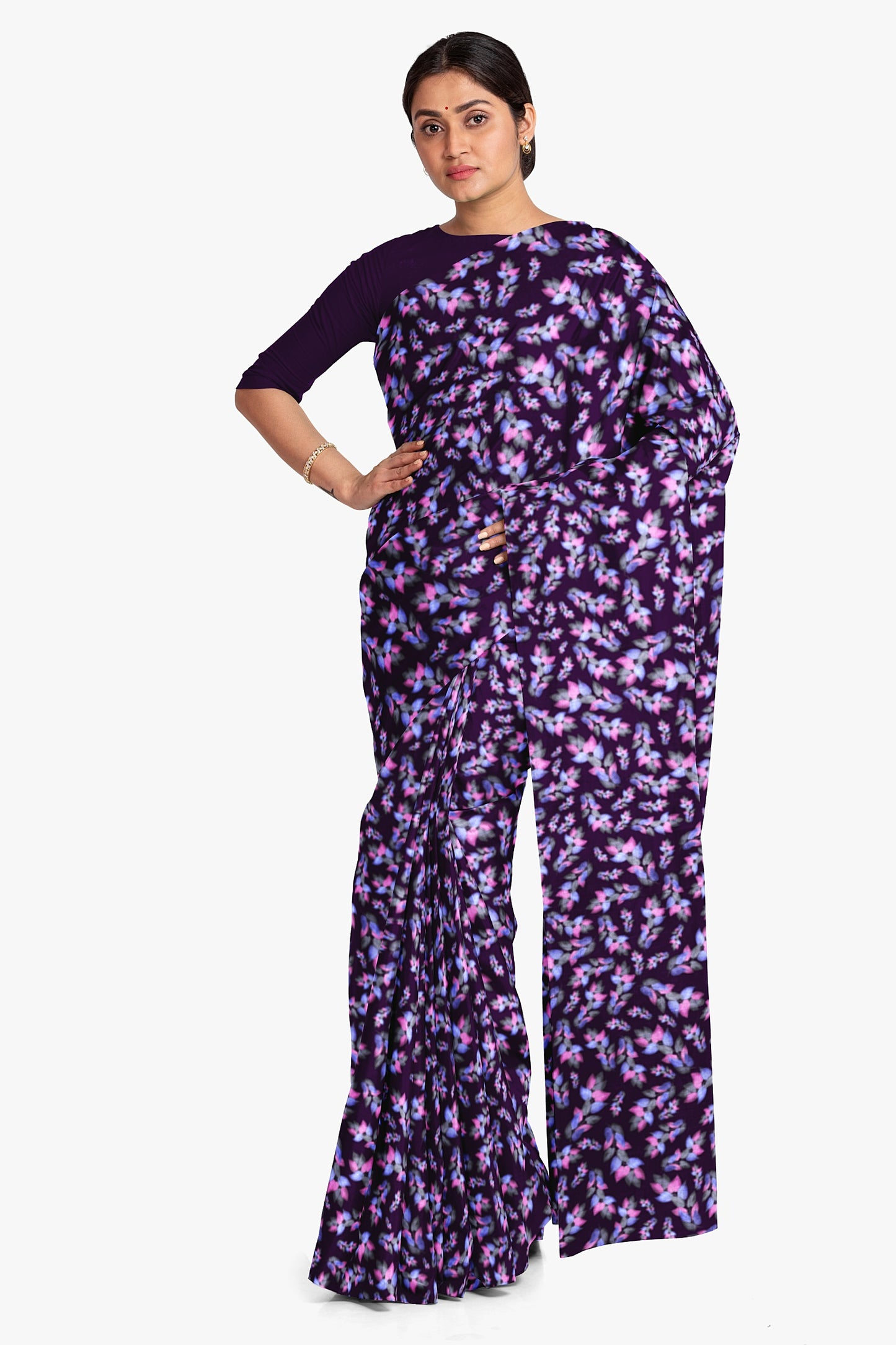 Lilac Petals Modal Silk saree