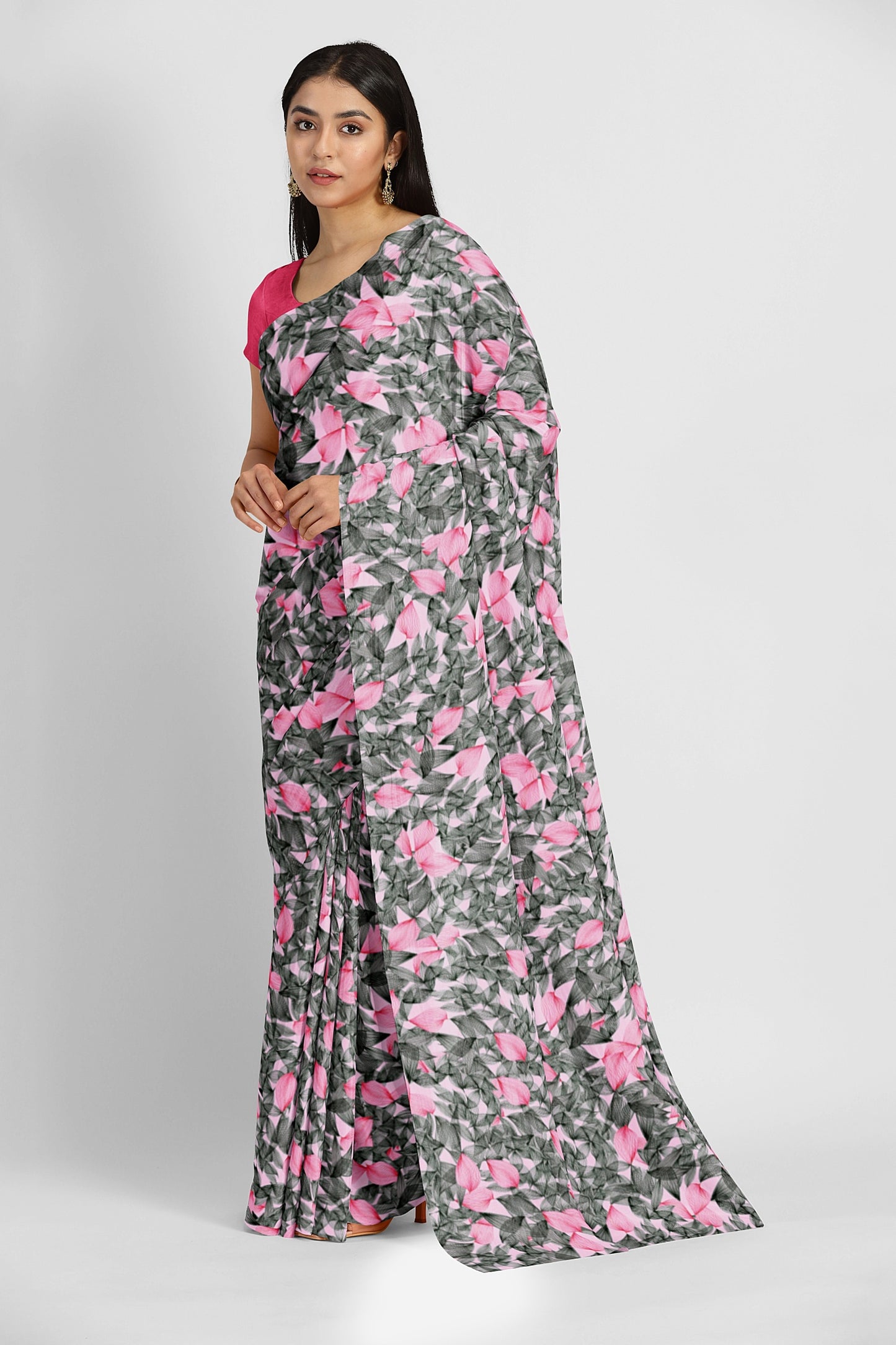 The Pink Lotus Modal Silk Saree