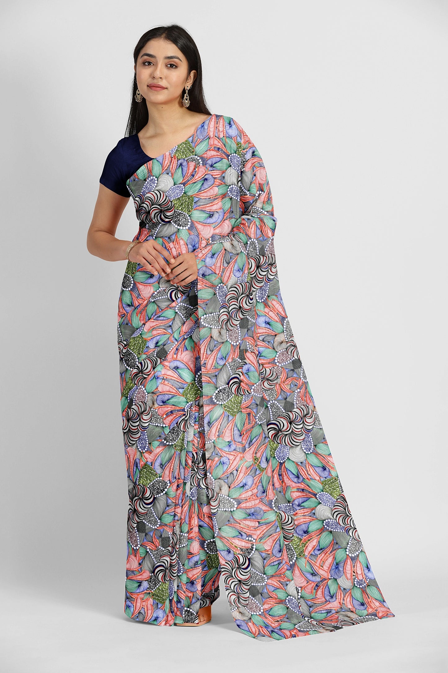 Aqua Reflections Modal Silk Saree