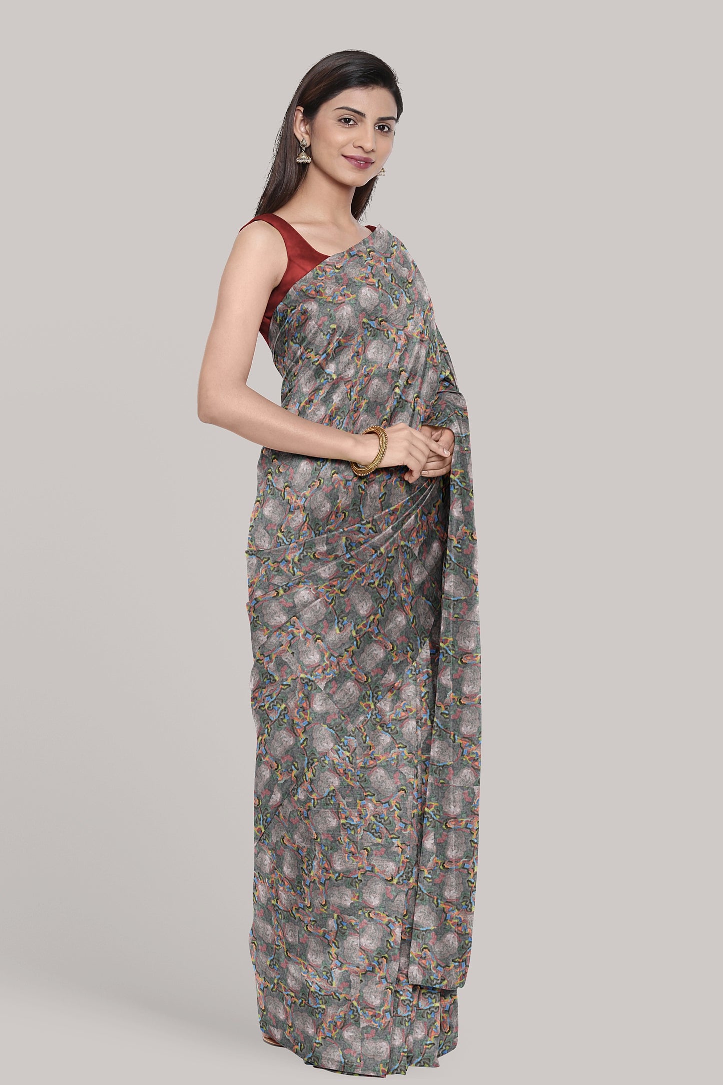 Cinder Diamond Dola Silk Saree