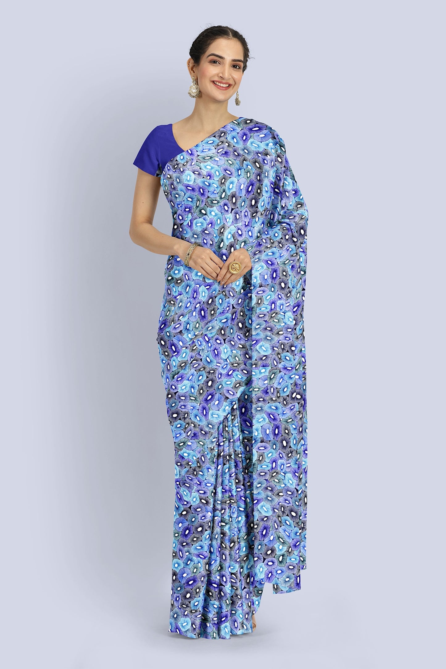 Daisy Blues Modal Silk Saree