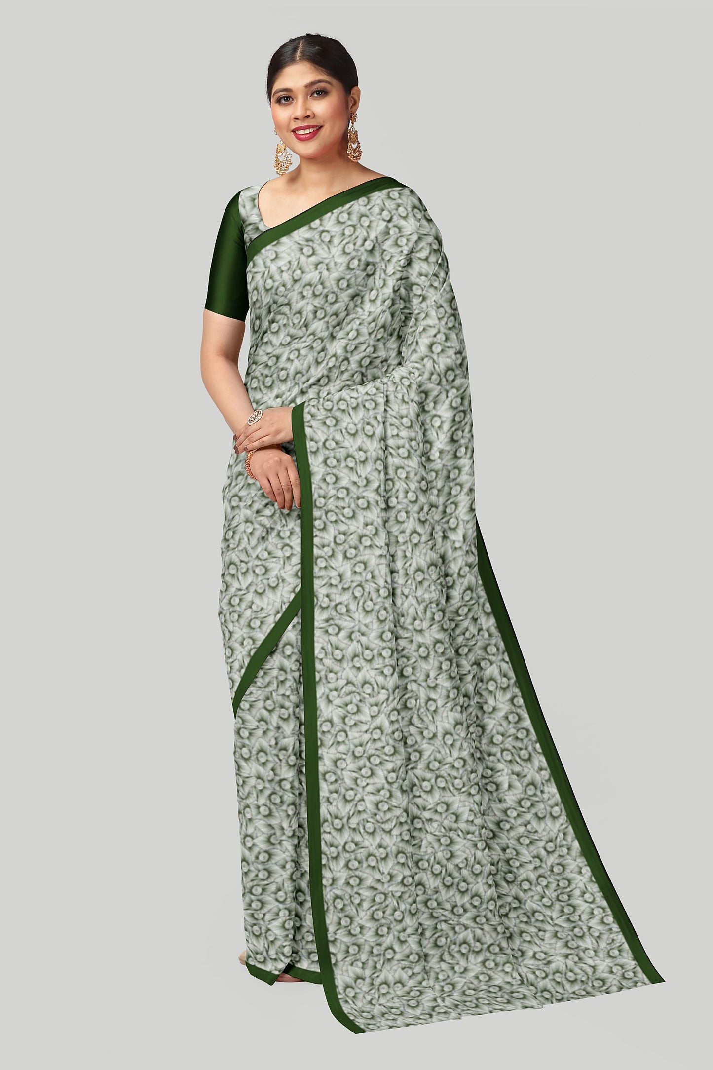 Fern Green Modal Silk Saree