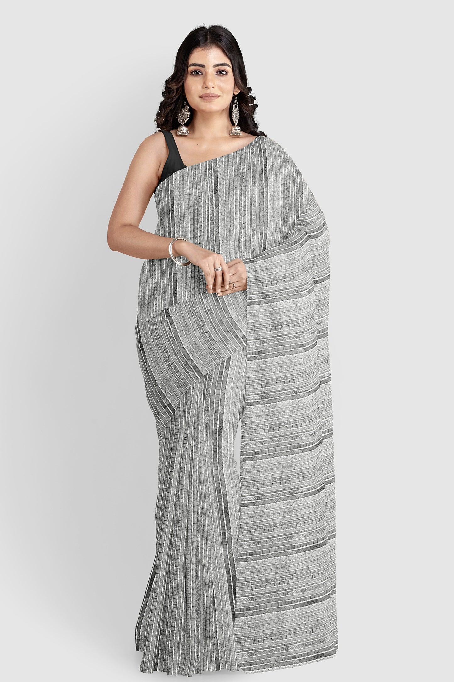 Mandala Italian Crepe Saree