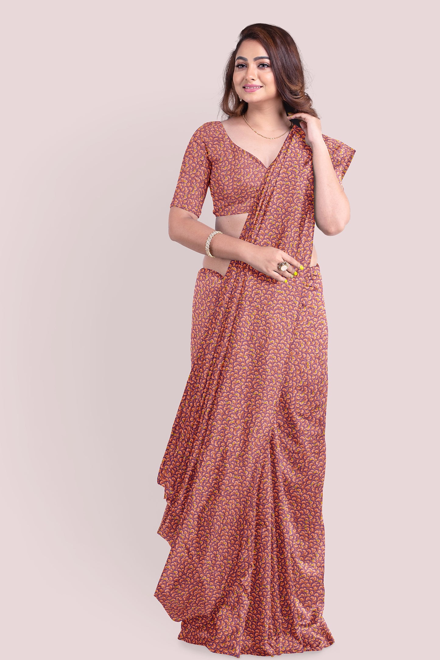 Cherry Dust Chiffon Saree