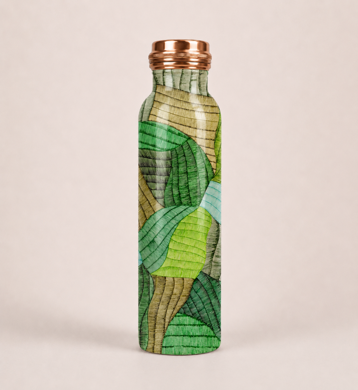 Shades of Green Copper Bottle