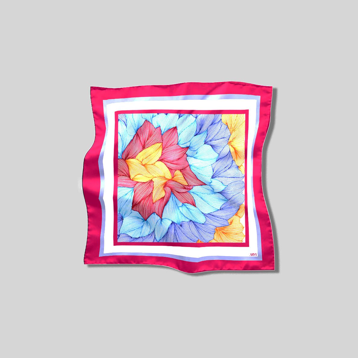 Magenta Bloom Pocket Square