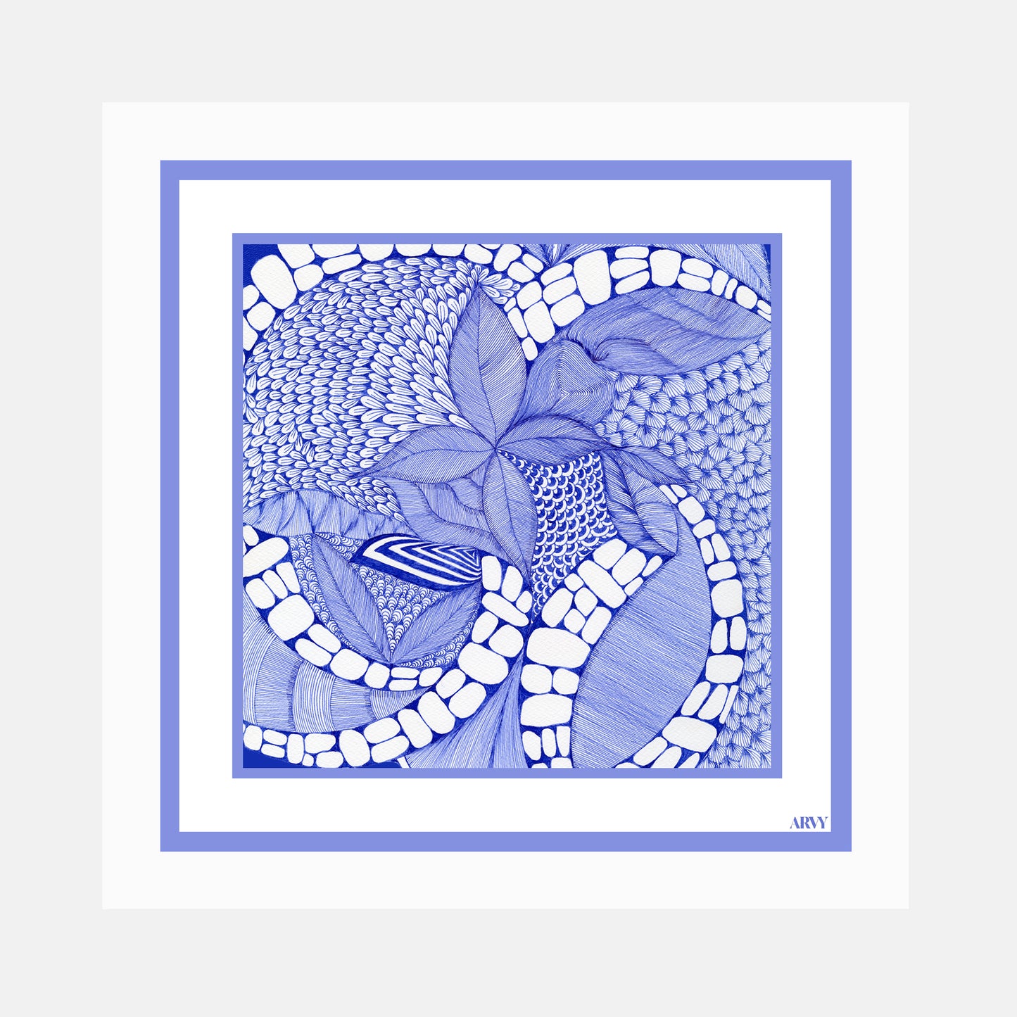 Porcelain Skies Pocket Square
