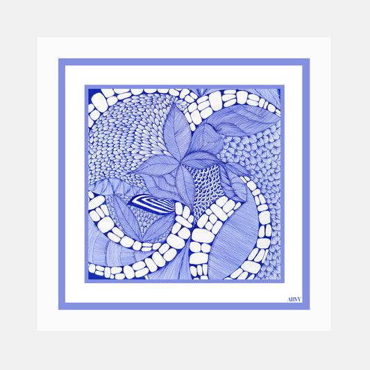 Porcelain Skies Pocket Square