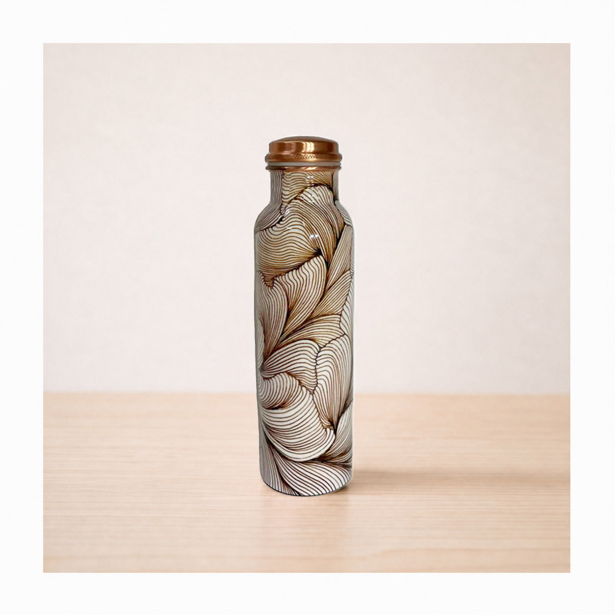 Marbled Sepia Copper Bottle