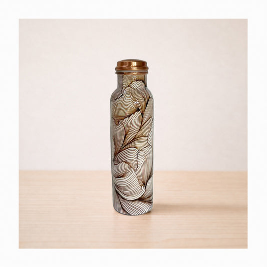 Marbled Sepia Copper Bottle