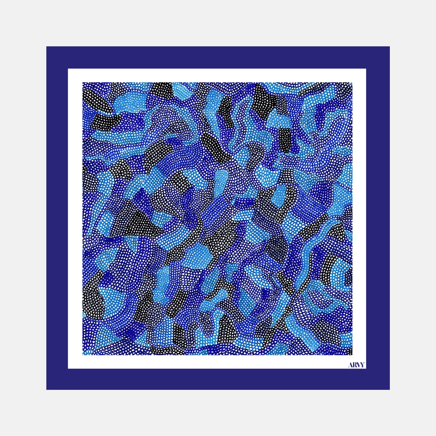 Cobalt Blues Pocket Square