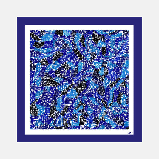 Cobalt Blues Pocket Square