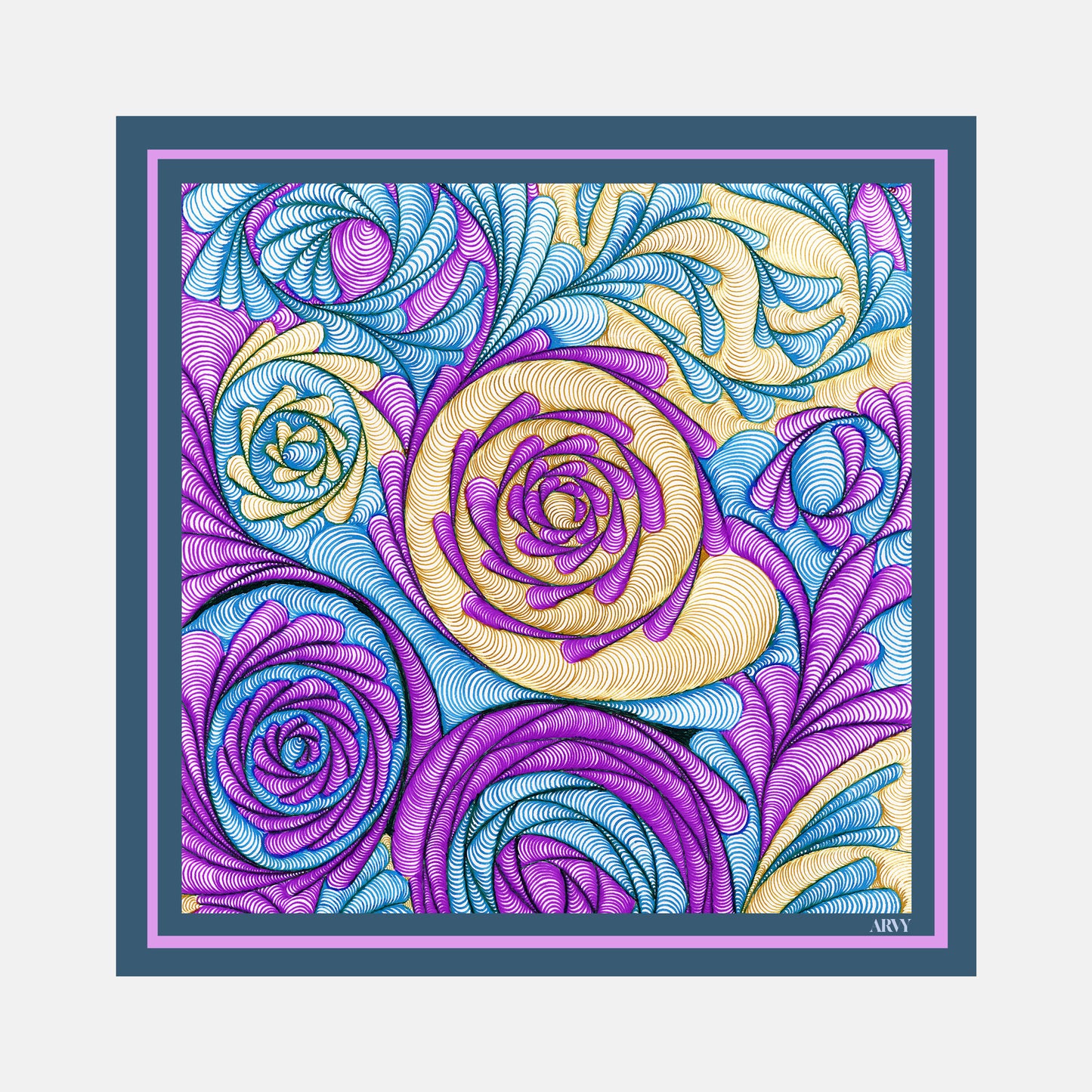 Iris Field Pocket Square