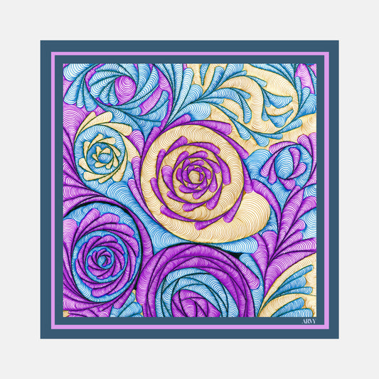 Iris Field Pocket Square