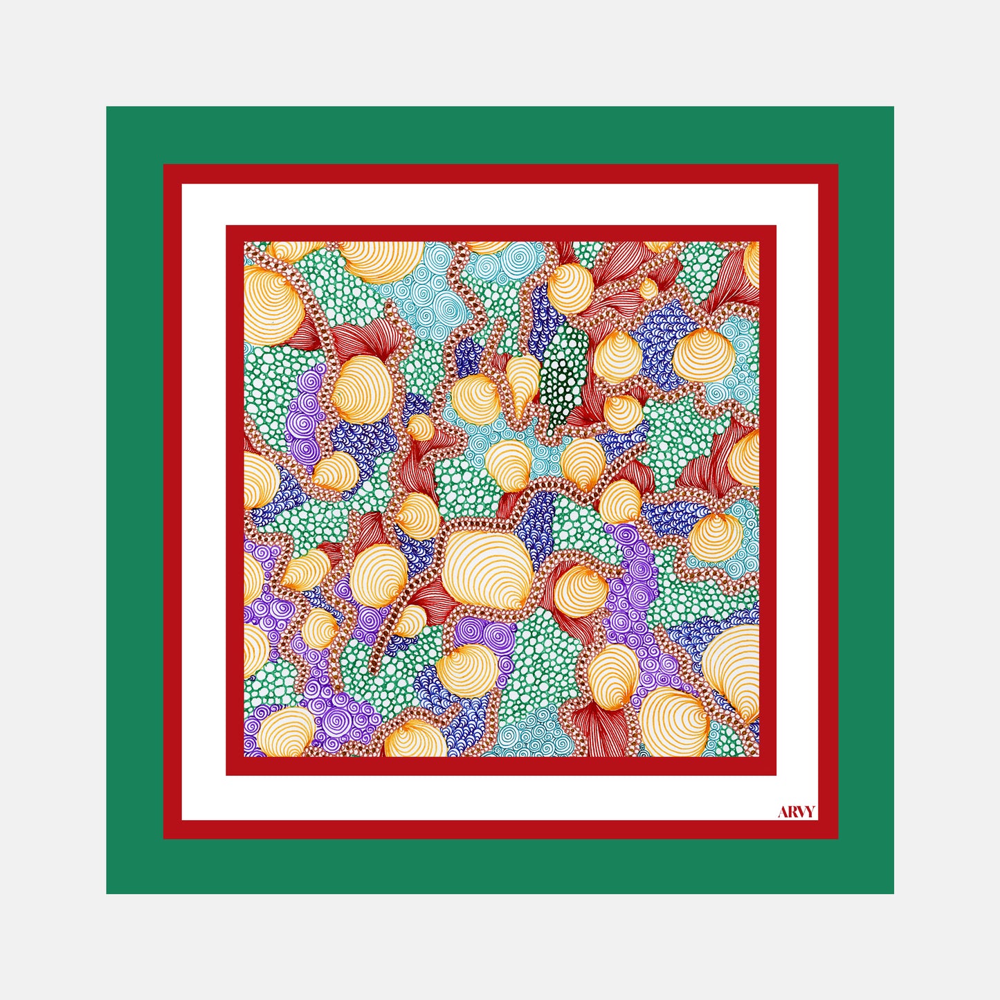 Crimson Cell Pocket Square